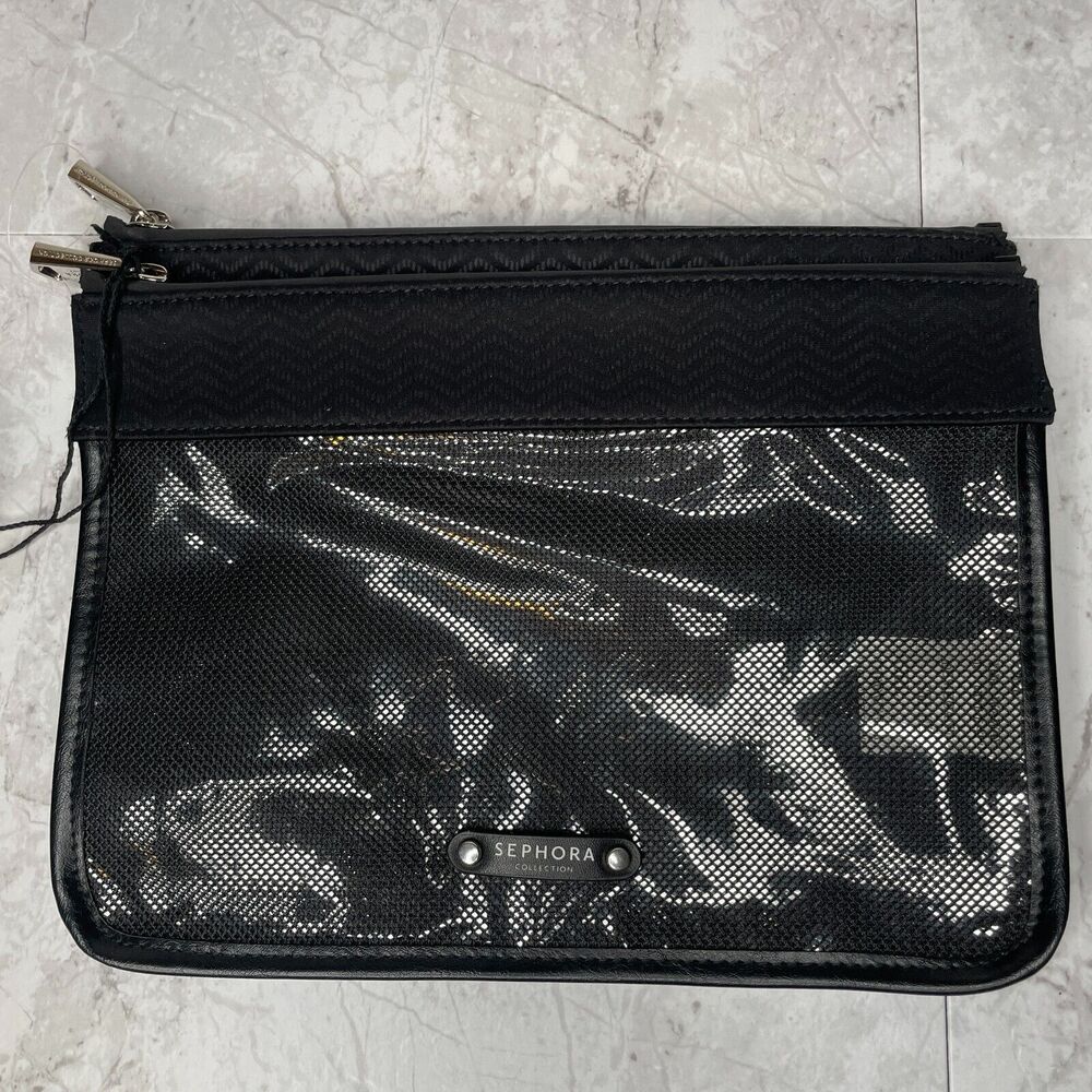 Sephora Collection Zipper Pouch Organizer Travel Duo Bag Duo New - Picture 11 of 11